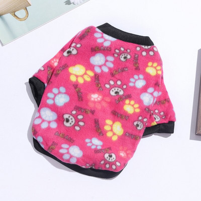 Pohodlné flanelové mikiny pre psov, teplé zimné pyžamo pre malých psov, labka, kosť, srdce, potlač, dizajn, šteniatko, oblečenie pre čivavu yorkshirský teriér