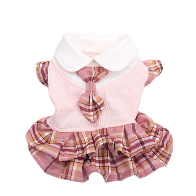 Câini și pisici Cămașă rochie Design în carouri Cățeluș de companie Fusta pufoasă Haine de primăvară/vară Îmbrăcăminte 4 mărimi