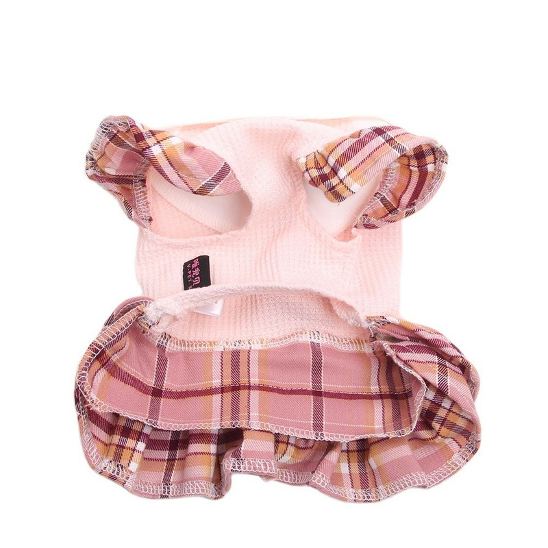 Câini și pisici Cămașă rochie Design în carouri Cățeluș de companie Fusta pufoasă Haine de primăvară/vară Îmbrăcăminte 4 mărimi