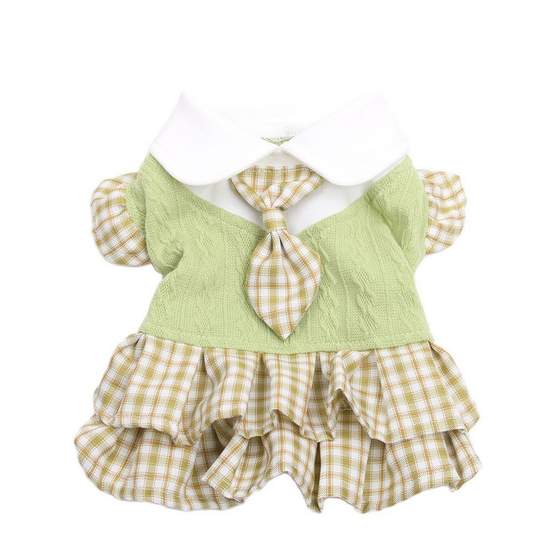 Câini și pisici Cămașă rochie Design în carouri Cățeluș de companie Fusta pufoasă Haine de primăvară/vară Îmbrăcăminte 4 mărimi