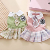 Iarna 2022 Haine tricotate pentru animale de companie Rochie de cuplu pentru câini Fusta Rochii de toamnă Haine Yorkshire pentru câine Chihuahua Rochie pentru pisici de companie