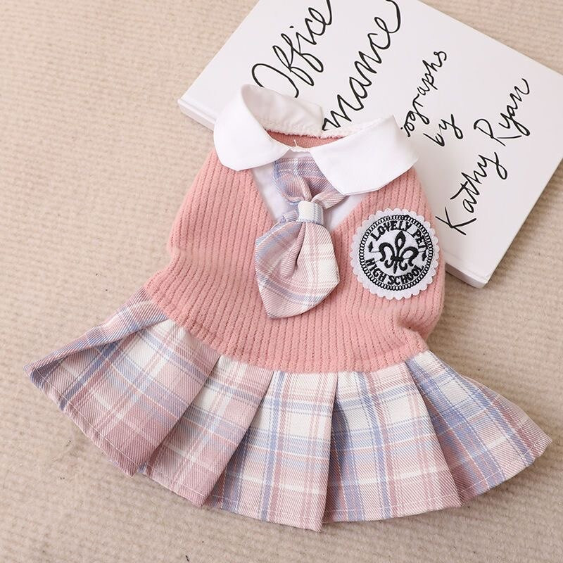 Iarna 2022 Haine tricotate pentru animale de companie Rochie de cuplu pentru câini Fusta Rochii de toamnă Haine Yorkshire pentru câine Chihuahua Rochie pentru pisici de companie