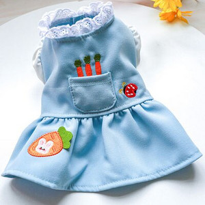 Mielos triušio ausys Rožinė žalia šunų suknelė princesės drabužiai su D-žiedu petnešomis Liemenė sijonas šuniuko katės drabužiai naminiams gyvūnėliams tiekėjas L