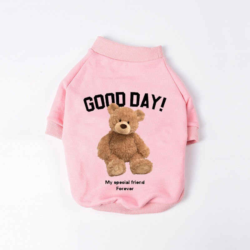 Žieminis šunų paltas Animacinis filmas Meškiukas Hoodies Naminių šunų Drabužiai šuniukas Mažo ir Vidutinio dydžio Šuniuko megztiniai marškinėliai Hoodiua prancūzų buldogas čihuahua