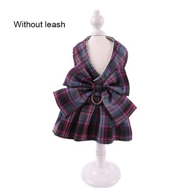 Kutya hám és póráz szett Kockás, puha, légáteresztő macskaruhák mellény kölyökkutyáknak Ruha Teddy Bichon Kisállat-kiegészítők XS-L