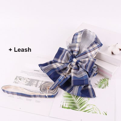 Kutya hám és póráz szett Kockás, puha, légáteresztő macskaruhák mellény kölyökkutyáknak Ruha Teddy Bichon Kisállat-kiegészítők XS-L