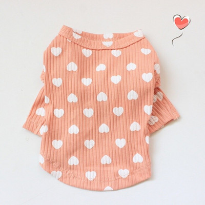 Macskák és kutyák szerelmi nyomatú ruhák Kisállat tavaszi alsó ingek Divat Csipke pólók Kiscicák Kölyökruhák Kiskutyák Ruhák