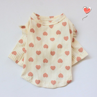 Macskák és kutyák szerelmi nyomatú ruhák Kisállat tavaszi alsó ingek Divat Csipke pólók Kiscicák Kölyökruhák Kiskutyák Ruhák