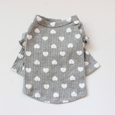 Macskák és kutyák szerelmi nyomatú ruhák Kisállat tavaszi alsó ingek Divat Csipke pólók Kiscicák Kölyökruhák Kiskutyák Ruhák