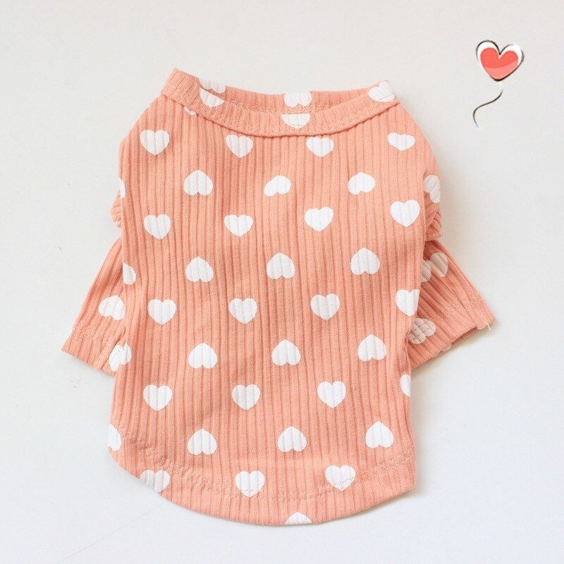 Macskák és kutyák szerelmi nyomatú ruhák Kisállat tavaszi alsó ingek Divat Csipke pólók Kiscicák Kölyökruhák Kiskutyák Ruhák