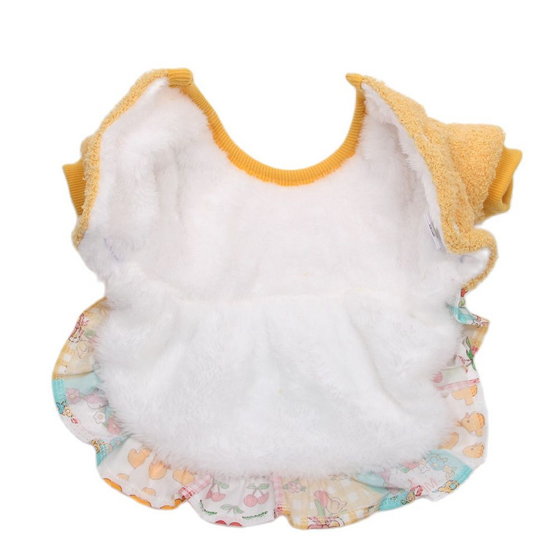 Zimné šaty pre psov a mačky s kvetinovým čipkovaným vzorom, sukňa pre šteniatka, teplý kabát pre psy a mačky