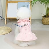 Graži naminių gyvūnėlių suknelė, lėlės apykaklė, šilta, lengva žiema lauke mergaitės šuniukas šuniukas šuniukas drabužiai naminių gyvūnėlių reikmenys