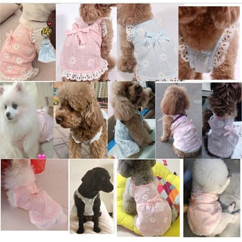 Φόρεμα με λουλούδια Φούστες για σκύλους για κατοικίδια Ζαρτιέρες για γάτες Γλυκά ρούχα Σκυλιά Καλοκαιρινό αναπνεύσιμο ρούχα για κορίτσι αγόρι μικρό Τσιουάουα