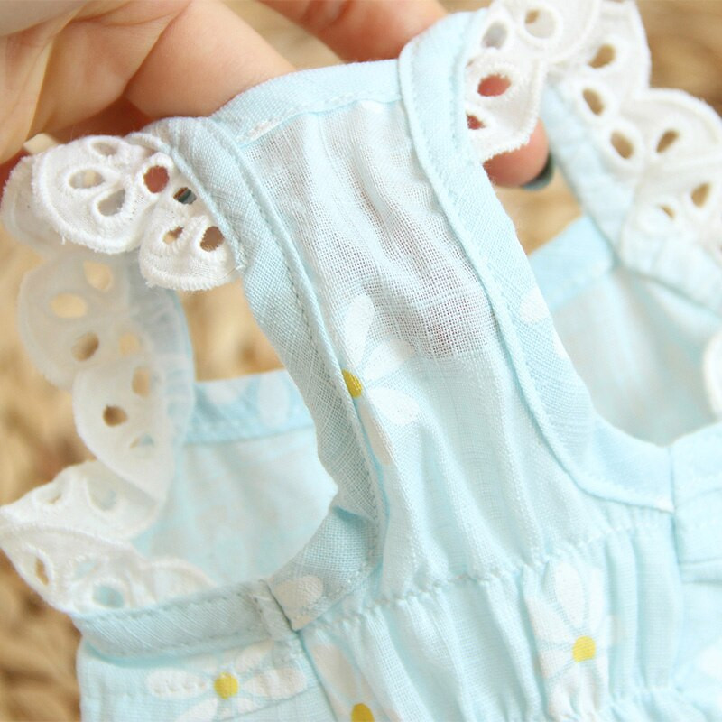 Kvetinové potlačené šaty pre psov, sukne pre mačky, traky, sladké oblečenie pre psy, letné priedušné oblečenie pre dievčatá a chlapcov, malé čivavy