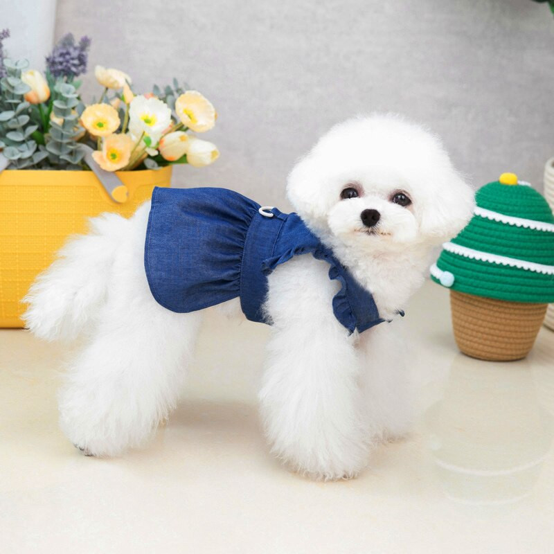 Pet traper haljina za pse Mala vjenčanica Odjeća za pse Princess haljine Proljetne mekane slatke leteći rukavi Suknja Dodaci za pse