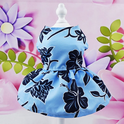 Lemmikloomakleit koertele kassidele armas lilleline suvine kutsikaseelik Printsess lemmikloomakleidid peokleit Väike koeraseelik riietus koerte riided kikilipsuga