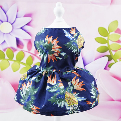 Lemmikloomakleit koertele kassidele armas lilleline suvine kutsikaseelik Printsess lemmikloomakleidid peokleit Väike koeraseelik riietus koerte riided kikilipsuga