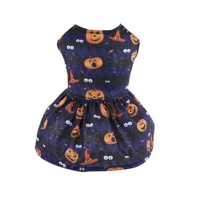 Halloweeni lemmiklooma koerte seelik koera kutsika cosplay kostüüm kõrvitsa pealuu print lemmiklooma kostüüm Halloweeni peoriided uhke kleidi rõivad