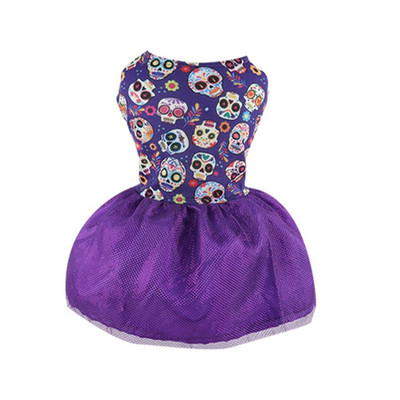 Halloweeni lemmiklooma koerte seelik koera kutsika cosplay kostüüm kõrvitsa pealuu print lemmiklooma kostüüm Halloweeni peoriided uhke kleidi rõivad