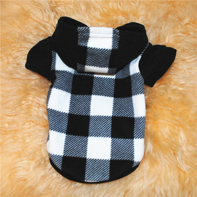 Haine pentru câini cu imprimeu în carouri Hanorace de iarnă Îmbrăcăminte Accesorii calde pentru animale de companie Hanorace de modă pentru costum de câine Cămașă cu glugă de toamnă