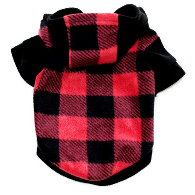 Haine pentru câini cu imprimeu în carouri Hanorace de iarnă Îmbrăcăminte Accesorii calde pentru animale de companie Hanorace de modă pentru costum de câine Cămașă cu glugă de toamnă