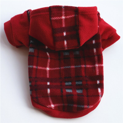 Haine pentru câini cu imprimeu în carouri Hanorace de iarnă Îmbrăcăminte Accesorii calde pentru animale de companie Hanorace de modă pentru costum de câine Cămașă cu glugă de toamnă