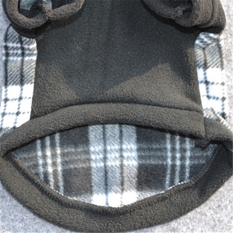 Haine pentru câini cu imprimeu în carouri Hanorace de iarnă Îmbrăcăminte Accesorii calde pentru animale de companie Hanorace de modă pentru costum de câine Cămașă cu glugă de toamnă