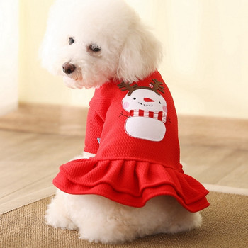 Коледна рокля за домашни любимци, кучета, котки, зимно куче, топло палто за котки, йоркширска чихуахуа, риза, костюм за домашни любимци за малки и средни кучета