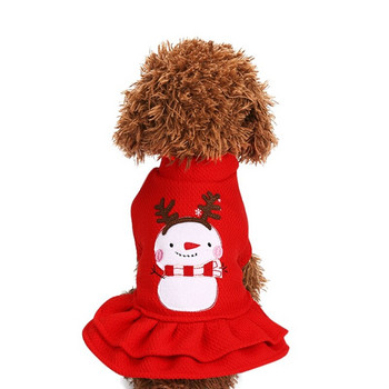 Коледна рокля за домашни любимци, кучета, котки, зимно куче, топло палто за котки, йоркширска чихуахуа, риза, костюм за домашни любимци за малки и средни кучета