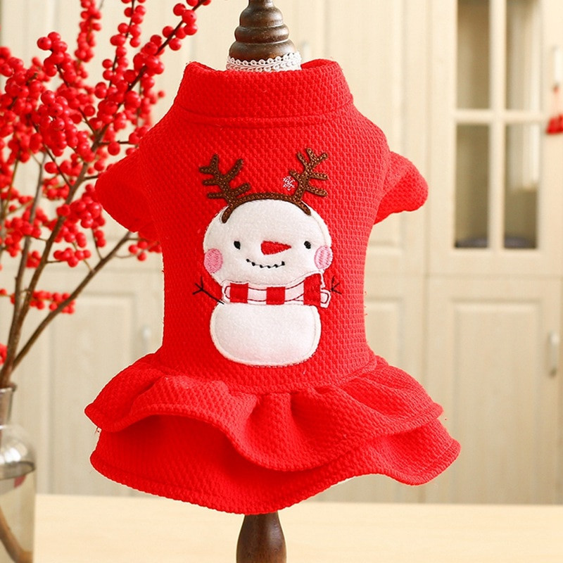 Crăciun Animal de companie Câine Pisici Rochie Câine de iarnă Palton cald de pisică Yorkshire Chihuahua Rochie Cămașă Costum pentru animale de companie pentru câini mici și mijlocii