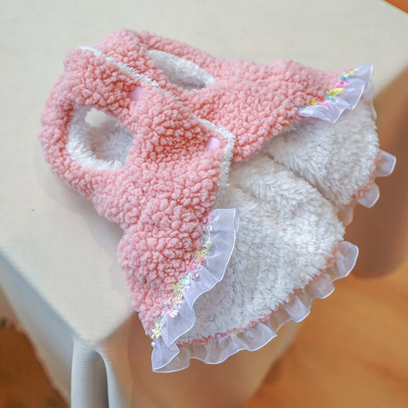 Rózsaszín polár lány kisállat ruhák kutyaruhák ősz tél vastag meleg chihuahua máltai macska kabát kabát jelmez kiskutya állat mopsz