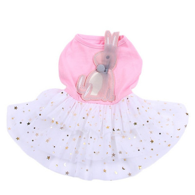 Fată Câine Pisică Rochie Fusta Iepure Stele Design Animal de companie Cățeluș Tricou Primăvară/vară Haine Îmbrăcăminte