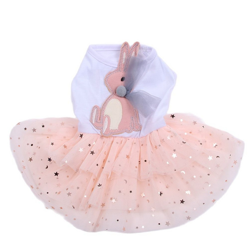 Fată Câine Pisică Rochie Fusta Iepure Stele Design Animal de companie Cățeluș Tricou Primăvară/vară Haine Îmbrăcăminte