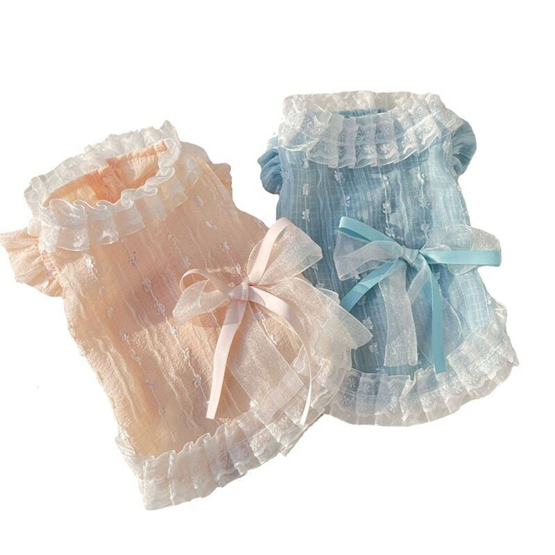 Pitskleit Lemmiklooma Koera Riided Kass Õhukesed Magusad Riided Koerad Printsess Seelik Väike Chihuahua Suvine Roosa Hingav Tüdruk Poiss Chihuahua