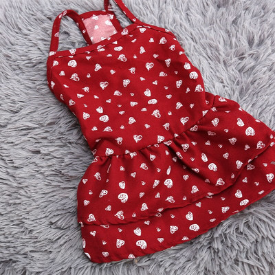 Mados gėlėtos šunų princesės suknelės katės kelnaitės Saldūs drabužiai Vasariniai ploni drabužiai vestuviniai drabužiai Čihuahua jorkams