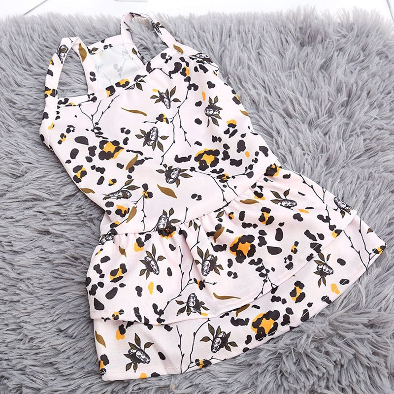 Mados gėlėtos šunų princesės suknelės katės kelnaitės Saldūs drabužiai Vasariniai ploni drabužiai vestuviniai drabužiai Čihuahua jorkams