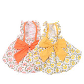 Rochie prințesă câine pisică cu fundă mare Fusta cățel pentru animale de companie Îmbrăcăminte de primăvară/vară Îmbrăcăminte