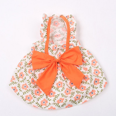 Rochie prințesă câine pisică cu fundă mare Fusta cățel pentru animale de companie Îmbrăcăminte de primăvară/vară Îmbrăcăminte