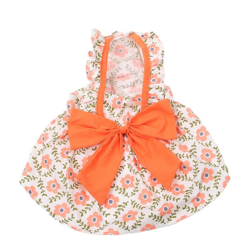 Rochie prințesă câine pisică cu fundă mare Fusta cățel pentru animale de companie Îmbrăcăminte de primăvară/vară Îmbrăcăminte