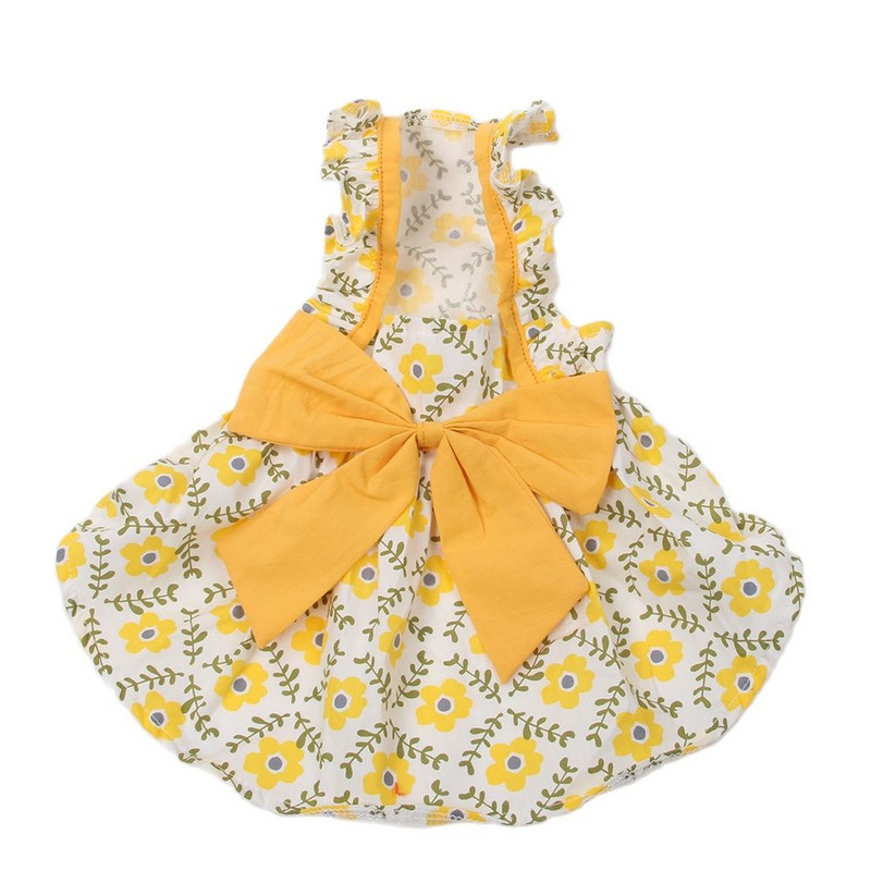 Rochie prințesă câine pisică cu fundă mare Fusta cățel pentru animale de companie Îmbrăcăminte de primăvară/vară Îmbrăcăminte