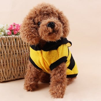 Bee Pet Puppy Coat Apparel Outfit Fleece Clothes Dog Cat Hoodie Изискан костюм Хелоуин Cosplay Pulover Dog Hoodie