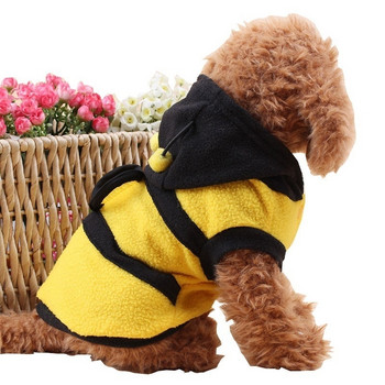 Bee Pet Puppy Coat Apparel Outfit Fleece Clothes Dog Cat Hoodie Изискан костюм Хелоуин Cosplay Pulover Dog Hoodie