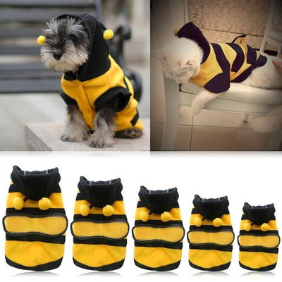 Bee Pet Petpy Coat Ένδυση Φλις Ρούχα Σκύλος Γάτα Φούτερ Φανταστική στολή Halloween Cosplay Πουλόβερ Σκύλος Φούτερ