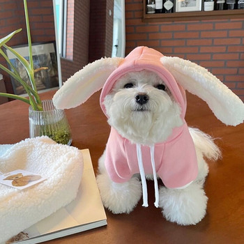 XS Pet Bunny Transformed In Esen and Winter New Dog Clothes Teddy Warm Pulover Yorkshire Than Bear Cartoon Jumper Puppy Gift