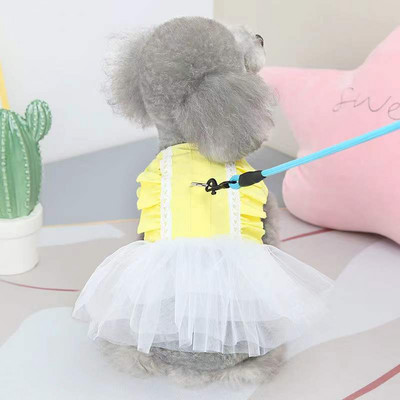 Εκτύπωση ρούχων για κατοικίδια Ανοιξιάτικο και Καλοκαίρι Φόρεμα με λουρί για σκύλους πουκάμισο για γάτα τζιν γιλέκο κουταβιού Φόρεμα με λουράκι στήθους για εξωτερική βόλτα με D-ring