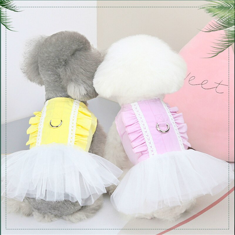 Εκτύπωση ρούχων για κατοικίδια Ανοιξιάτικο και Καλοκαίρι Φόρεμα με λουρί για σκύλους πουκάμισο για γάτα τζιν γιλέκο κουταβιού Φόρεμα με λουράκι στήθους για εξωτερική βόλτα με D-ring