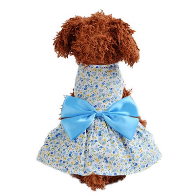Kutya aranyos virágos masni ruhák kisállat kutya esküvői ruha kis kutyáknak nyári chihuahua mopsz ruházat kiskutya macska kellékek