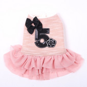 Παλτό φόρεμα Princess Dog Cat Rose Bows Σχέδιο Pet Puppy Φούστα Φθινόπωρο/Χειμωνιάτικο Ρούχα 5 μεγέθη 5 χρώματα