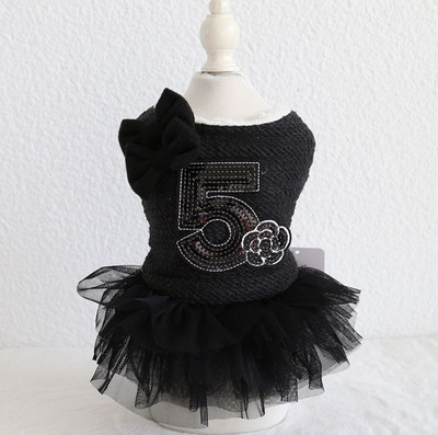 Παλτό φόρεμα Princess Dog Cat Rose Bows Σχέδιο Pet Puppy Φούστα Φθινόπωρο/Χειμωνιάτικο Ρούχα 5 μεγέθη 5 χρώματα