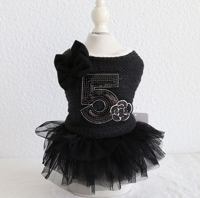 Princesės šunų katės suknelės paltai rožiniai lankeliai dizaino augintinio šuniuko sijonas rudens/žiemos drabužių apranga 5 dydžiai 5 spalvos